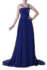 Bateau Neck Chiffon  Crystal Corset   Waistline Evening Dress  With Rhinestones