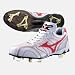 ＜ウレタンソールスパイク＞MIZUNO クラブリーググリッター ホワイト×レッド 2KM37962
