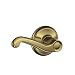 Schlage F10VFLA609 Flair Passage Lever, Antique Brass