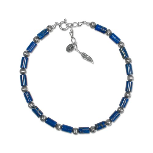 Buy Sterling Silver Lapis Beaded Anklet Reviews