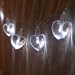 10 Bulb LED White Heart Shaped Battery Fairy Lights
