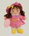 12" Traditional Sweet Mine Rag Doll Pink with Flowers