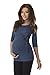 Purpless Maternity Lovely 2in1 Maternity and Nursing 3/4 Sleeved Wrap Top 7035