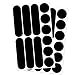 B REFLECTIVE, (2 Pack) 12 retro reflective stickers kit, Night visibility safety, Universal adhesive for Bike/Stroller/Buggy/Helmet/Motorcycle/Scooter/Toys, Black