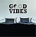 Good Vibes Yin Yang Flower Quote Decal Sticker Wall Vinyl Art Words Decor
