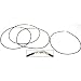 Rubber Cord Necklace Black 18" 4Pcs