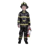 Charades Pleather Child Firefighter Costume (Hat and Fire Extinguisher not included)