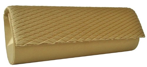 Satin Abendtasche, gold