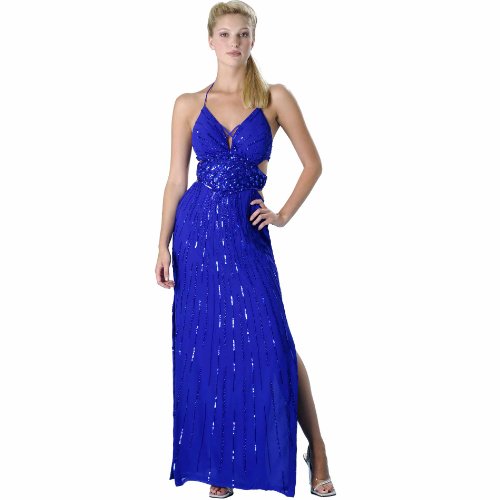 Beaded Evening Dress - Prom Dress - Party - Formal Gown by Sean Collection (8826) Royal