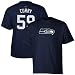 Seattle Seahawk Shirts : Reebok Seattle Seahawk #59 Aaron Curry Navy Blue Scrimmage Gear Shirts