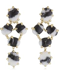 Isharya Zebra Jasper Claw Cluster Drop Earrings