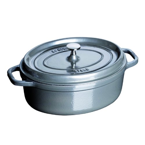 Staub Mini .25 Quart Oval Cocotte, Titanium