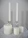 100% Beeswax Candles - Set of Glittered IVORY Honeycomb Candles - *Candle holders are for display purposes only*