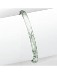 14K Gold 3/16 White Gold Florentine Baby Bangle Bracelet