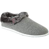 Freewaters HOMER Mens Designer Slippers - Luxury Comfort House Shoes (UK 7, Light Grey)