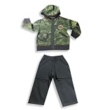 Mish Mish - Toddler Boys Long Sleeve Camouflage Pant Set, Olive, Green, Charcoal