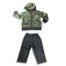 Mish Mish - Toddler Boys Long Sleeve Camouflage Pant Set, Olive, Green, Charcoal