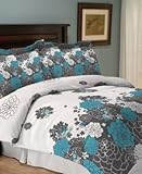 Jessica Sanders Teal Loft 4 Piece King Comforter Set
