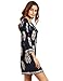 Floerns Women's Bohemian Neck Tie Floral Print Ethnic Style Shift Dress Black XL