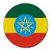 Ethiopia Flag Round Mouse Pad