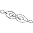 14K White Gold Brooch