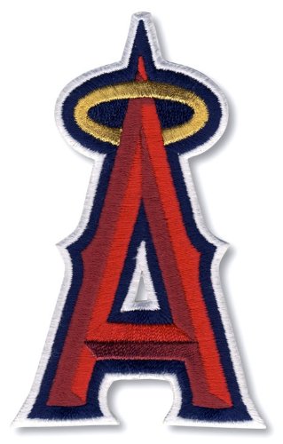 Anaheim Los Angeles Angels MLB Baseball Team 2011 Logo Jersey Sleeve Patch (Red with Gold Halo)