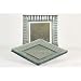 Tango Home Silver Etched Leaf 7-Inch Square Plate, 4-Piece