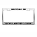 Home School Bus World Is Classroom Funny License Plate Frame Tag Holder Home School Bus World Is Classroom Funny License Plate Frame Tag Holder