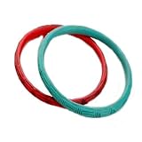 Chinese Carved 2 peice Cinnabar Thin Bangles Set