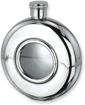 Glass Window Stainless Steel 5oz Round Flask