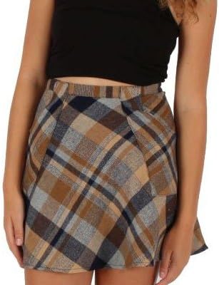 PSKT-23 - Brown Plaid Vintage Mini Skirt