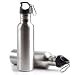 2 Brushed Stainless Steel Reusable Sports Water Bottles -- BPA Free