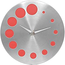 Jewel Fuel Steel Galaxy Red Analog 25 Cm Dia Wall Clock