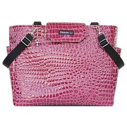 Raspberry Croco Lexington Tote Reese Li