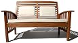 Strathwood Gibranta All-Weather Hardwood 2-Seater Bench with Cushion