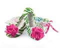 Mud Pie Green Zebra Slippers - Size L