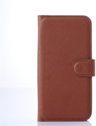 Galaxy E5 Case,Galaxy E5 Wallet Case, Gift_Source (Wallet Function) (Brown) Premium PU Leather Flip Cover Leather Case for Samsung Galaxy E5 / E500 Sent Stylus Pen