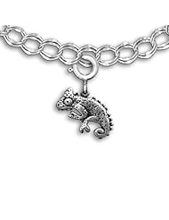 Sterling Silver Chameleon Charm for Charm Bracelet by The Magic Zoo