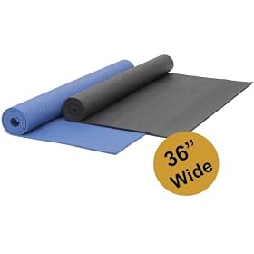 YogaAccessories (TM) Extra Wide 1/4'' Deluxe Yoga Mat
