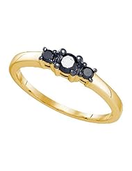 0.27CTW BLACK DIAMOND MICRO-PAVE RING