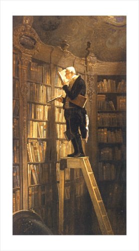 The Book Worm by Karl Spitzweg,12.5 in. x 22 in.