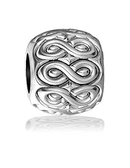 Repeating Infinity Symbol Bead in Sterling Silver