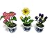 3pc Miniature Flower Clay Dollhouse Fairy Garden Mini Plant Trees Ceramic Paint Furniture Bundles Artificial Flowers Orchid #058