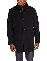 Cole Haan Men's Bib Front Italian Wool Topper Coat