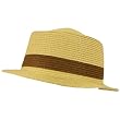 Men's Summer Crushable Bucket Pork pie Fedora Flat Top Hat Natural S/M 57cm