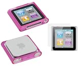 Young Micro TM Translucent Magenta Snap On Hard Case with Screen Protector for Apple iPod Nano 6 6th Generation