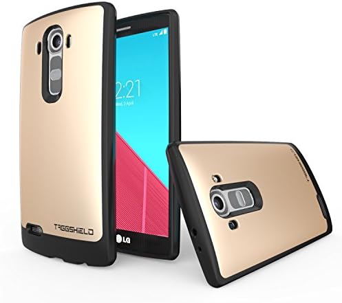 LG G4 Case，TAGGSHIELD [Slim Shield] HEAVY DUTY Dual Layer Protective Armor Case For LG G4 (Champagne Gold)