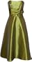 50's Strapless Taffeta Formal Gown Holiday Party Cocktail Dress Bridesmaid Prom, Large, Sage