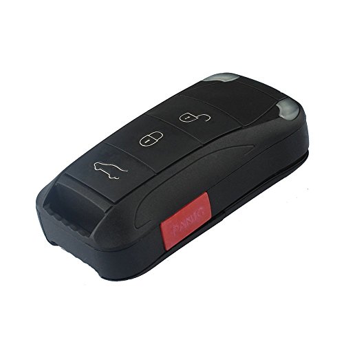 4 Buttons Uncut Folding Flip modify Remote Key fob Case Shell For Porsche Cayenne 2008 2009 2010 2011 2012