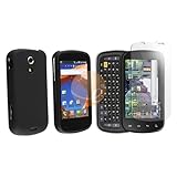 Black Rubberized Hard Case for Samsung Epic 4G with Free Screen Protector F ....